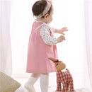 Baby Girls Dress Set Kids Floral Cotton Shirts Lace Pink Dress Children First Birthday Wear