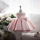 Baby Clothing Bow Beading Design Birthday Party Ball Gown Girls Christening Princess Dresses