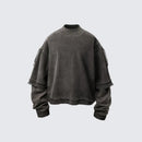 Distressed Washed T-shirt Man Chic Dark Punk Tees