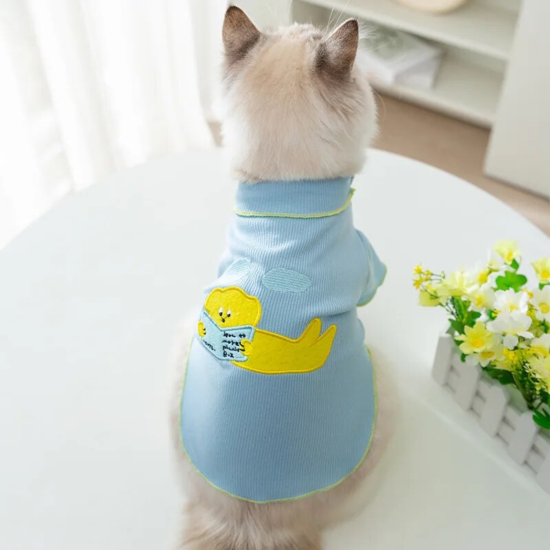 Spring Summer Pet Clothes Cute T-shirt Small and Medium-sized Dog Sweet Thin Pullover Cartoon Pattern