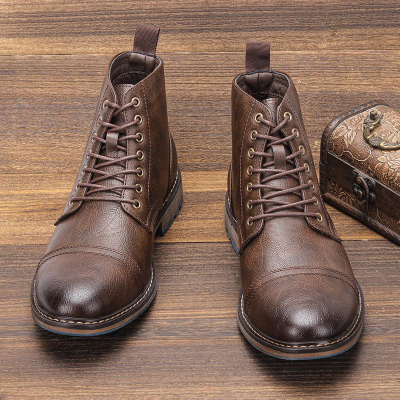 Classic Style Boots Men Handmade Comfortable Boots Leather