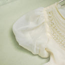 Elegant White Dress for Kids Girl Toddlers Beading Tutu Dresses Teenage Girls Chic and Princess Grad Night Ball Gowns