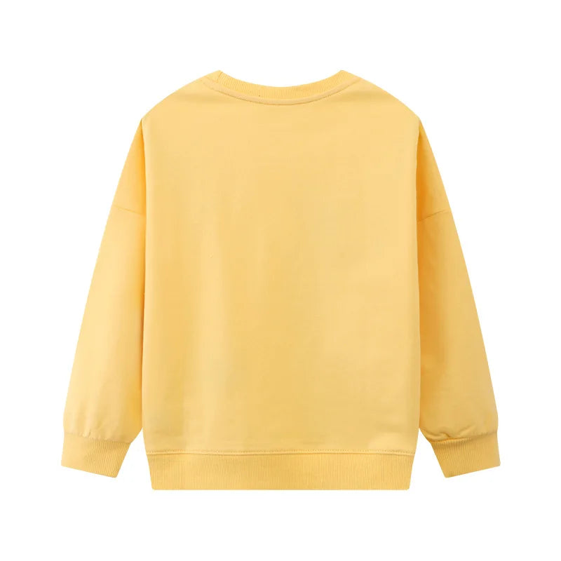 Unicorn Embroidery Girls Sweatshirts For Autumn Spring Long Sleeve Hooded Shirts Lovely Baby Clothing Shirts
