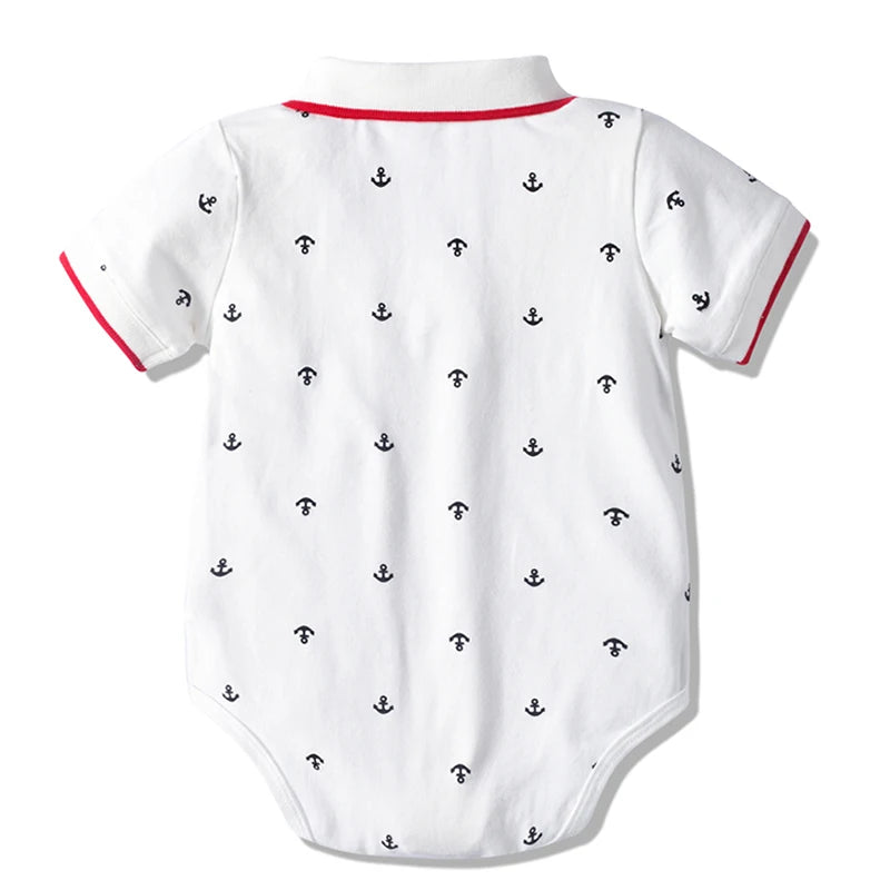 Infant Romper Boys Summer Cotton Daily Wear Romper Cute Toddler Short Sleeve Jumpsuits