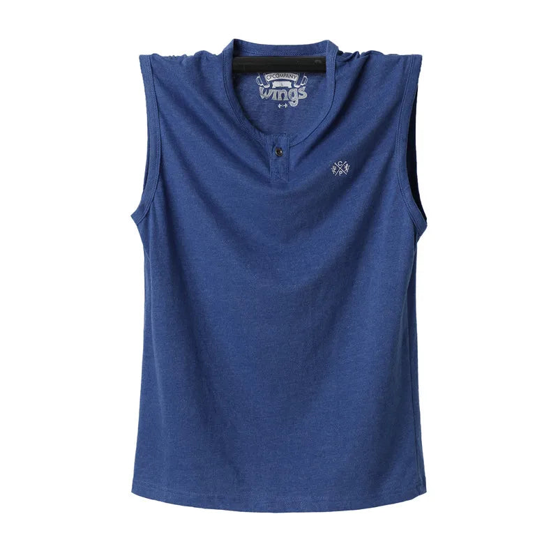Summer Comfortable Breathable Gym Accessories Tank Tops Men Sleeveless Casual Loose Fat Tees