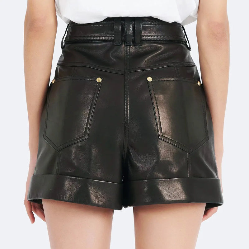 Autumn Collections Women Shorts with Belt Casual Female Clothing