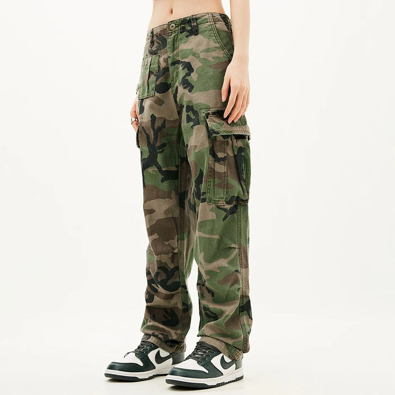 Camouflage Tactical Pants Men Loose Casual Pants Streetwear Hip Hop Cargo Pants Trousers