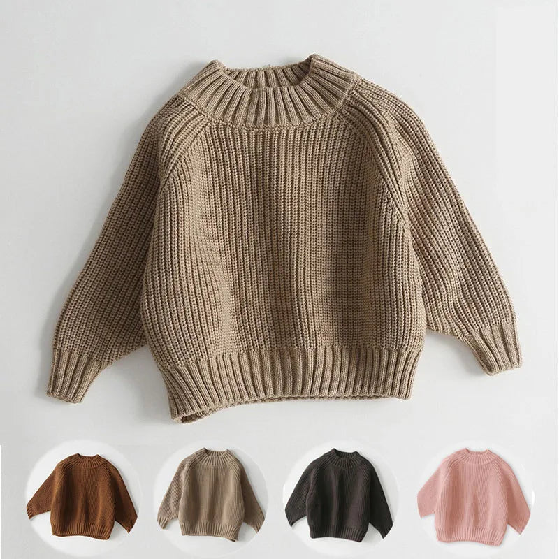 Autumn Winter Kids Clothes Girls Knitted Sweaters Pullovers Top Baby Boys Clothes Christmas Sweater Outerwear