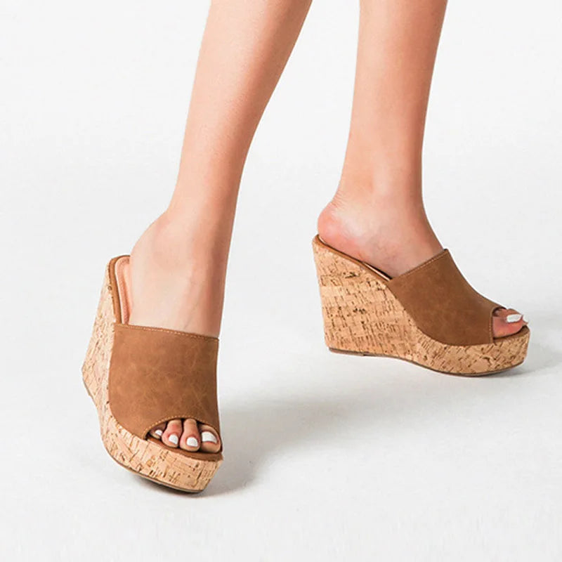 Summer Women's Sandals Pumps Shoes for Women Slip-on Platform High Heels Sandals