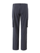 Women Autumn Street Style Low Waist Straight Pants Casual Zipper Fly Long Pant Pockets Trouser