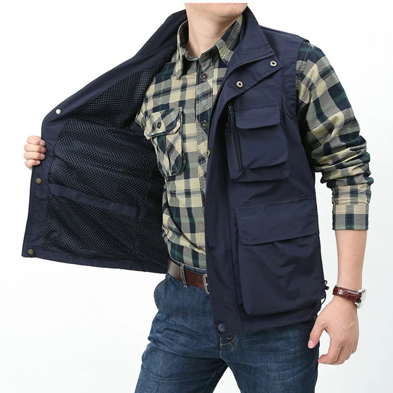 Vest Summer Spring Clothes Men Tactical Military Men's Clothing Sleeveless Jacket Man Multi-pocket Jackets