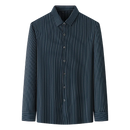 Autumn Winter Men Striped Business Casual Shirts Men's Clothing Comfortable Soft Male