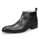 Casual Shoes Man Boots Genuine Leather Ankle Formal Zipper Dress Shoes Safety