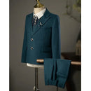 Children's Host Performance Costume Suit Kids Wedding Birthday Baptism Formal Party Evening Gown Boy Christmas Blazer Sets