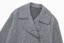 Bomber Jacket Women Woolen Cloth Cropped Jackets for Women Coats Zipper Autumn Winter