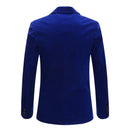 Men's Trend Velvet Groom Tuxedo Slim Fit Wedding Party Dress Business Casual Suit Jacket Banquet Single Blazers Coat