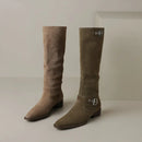 Autumn Winter Women Knee High Boots Ladies Casual Heel