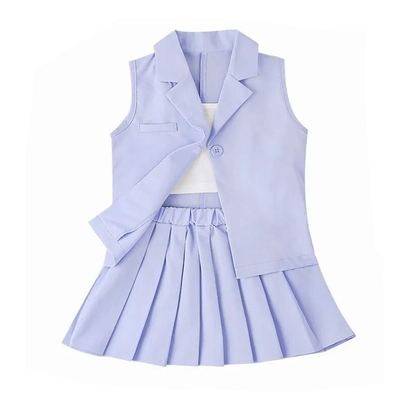 Princess Girls Clothes Suit Tutu Skirt+Tops+TShirt 3Pcs Princess Clothing 3-8 Yrs Wedding Birthday Pageant Classic Girl Suit