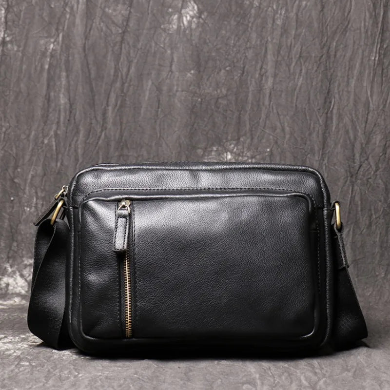 Men's Shoulder Bag Women's Large Capacity Crossbody Bag Genuine Leather Men's Bag Leather iPad Bag