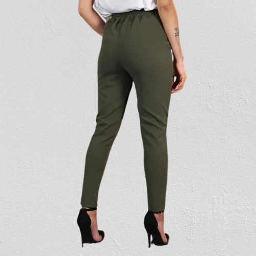 Pants For Women Solid High Waist Slim Chiffon Thin Pant Female Spring Summer Streetwear Casual Ankle Length Trousers