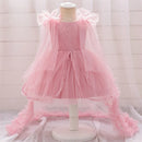 Baby Dress Girls Trailing Party Dresses Girl Embroidery Clothes Infant Evening Princess Gown Toddler Summer