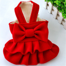 Christmas Small Dogs Dress Red Woolen Dog Clothes Teddy Pet Costume Autumn Winter Clothing