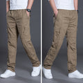 Casual Pants Men Cotton Breathable Joggers Men Military Straight Multi-pocket Work Trousers Male