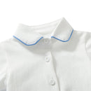 Baby Summer Boys Cute Blue Striped Overalls with Hat Solid T-shirt Children Casual Wear