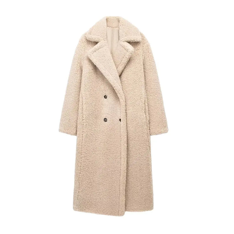 Shearling Long Coat Women Plush Teddy Jacket Women Thick Warm Winter Women's Coats