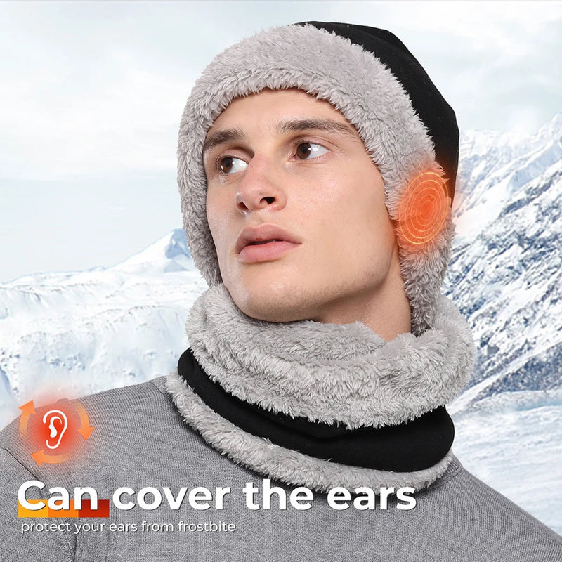 Winter Thick Hats Men Women Cold Weather Fleece Cycling Running Sports Beanies Ear Warmer Skiing Snowboard Windproof Soft Caps