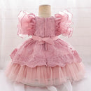 Baby Girl Dress Princess Clothes For Kids First Year Birthday Infant Party Toddler Fluffy Sleeves
