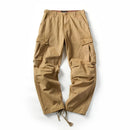Autumn Pants - Men Adjustable Drawstring Tapered Cargo Pants American Retro Casual Trousers