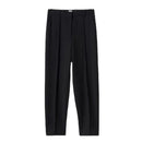 Women's Commuter Twill Fabric Fine Pleated Seam Design High-waisted Straight Suit Pants Women