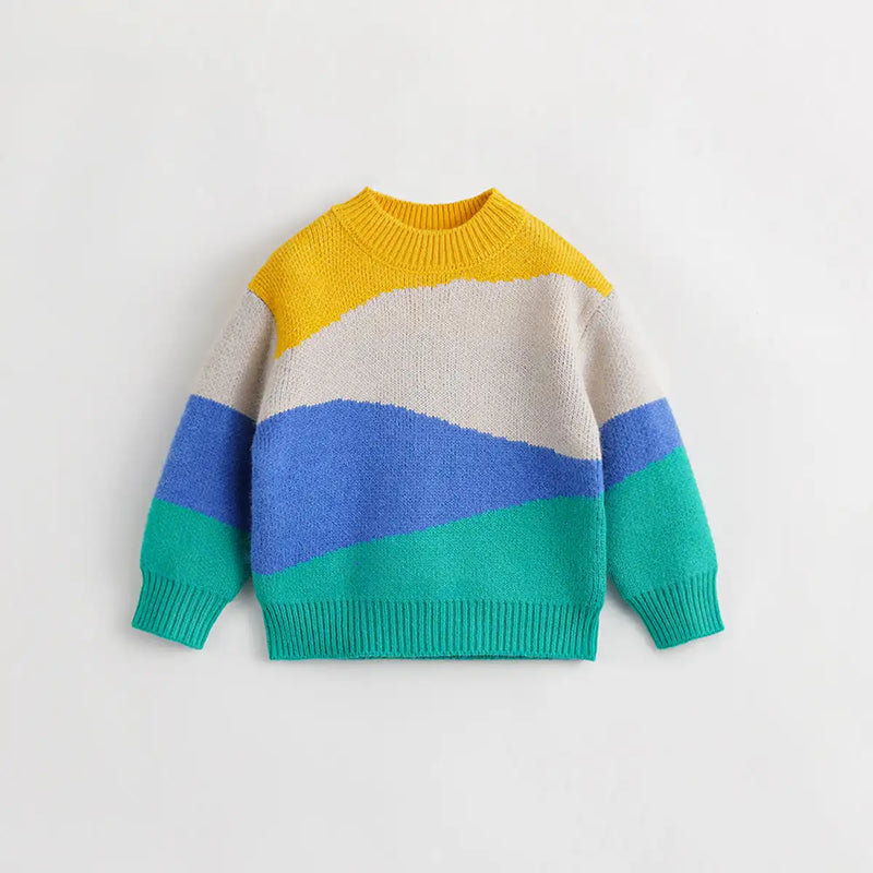 Boys Irregular Loose Sweater for Winter