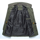 Men's Casual Jackets Solid Spring Autumn Windbreaker Man Coats Washed Pure Cotton Outdoor Overcoats Outwear