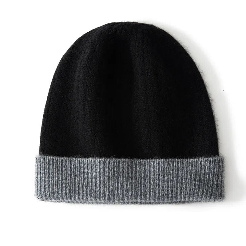 Winter Cashmere Hats Women Casual Outdoor Keep Warm Headgears Soft Cashmere Knitted Hat Unisex Skullies Beanies Cap