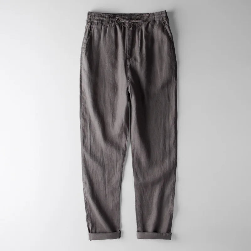 Men Loose Linen Pants Casual Trousers Male Elastic Sport Sweatpants Men Training  Pants Man Clothes