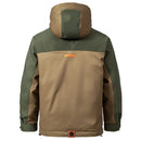 Down Jacket Men Winter Puffer Jacket Color Block Patchwork Coats Male Winter Cargo Down Coat Camping Jackets