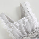 Baby Girls Floral Lace Romper Dress Summer Casual Flying Sleeves Strap Jumpsuit for Toddler Newborn Girl Clothing