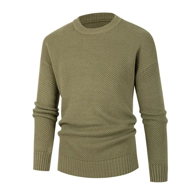 Men's Casual Classic O-neck Pullovers Men Solid England Style Knitted Sweater