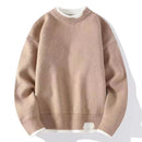 Autumn Winter Mens Sweaters Solid Collar Knitted Male Pullover Sweater