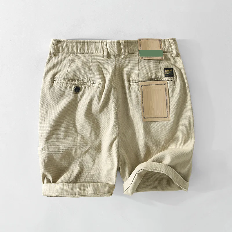 Summer Solid Casual Shorts for Men Clothing Cargo Cotton Big Pocket Streetwear Men Pants