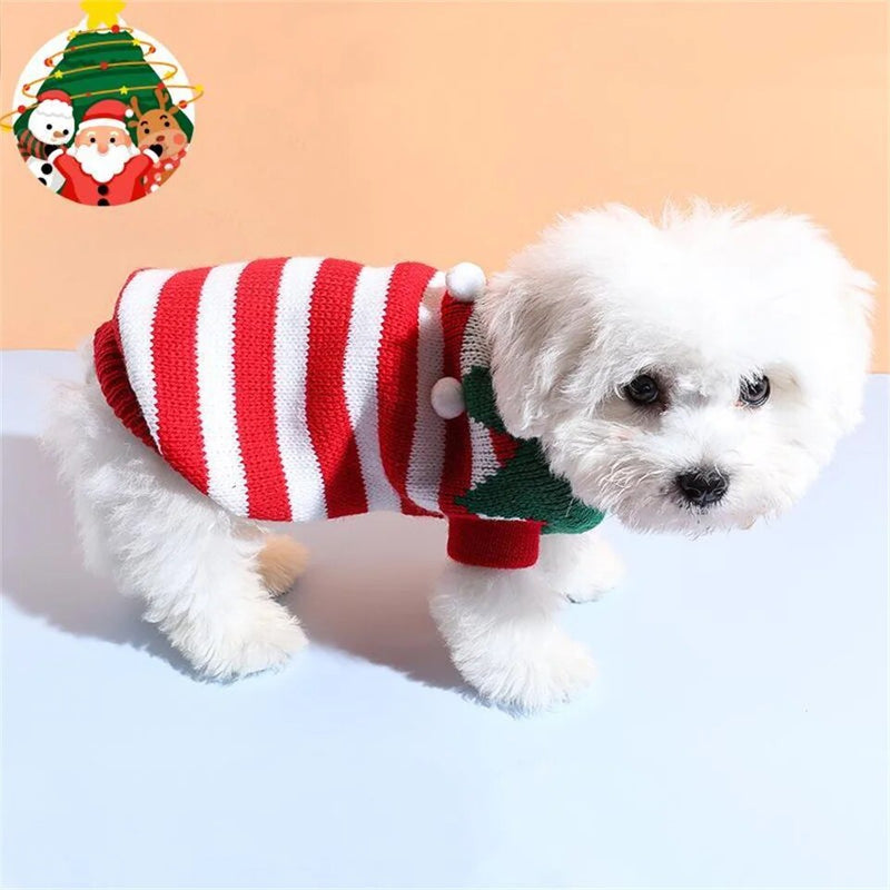 Christmas Puppy Dog Sweaters for Small Medium Dogs Cats Clothes Chihuahua Vest Soft party clothes Winter Warm Pet Turtleneck