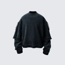 Distressed Washed T-shirt Man Chic Dark Punk Tees