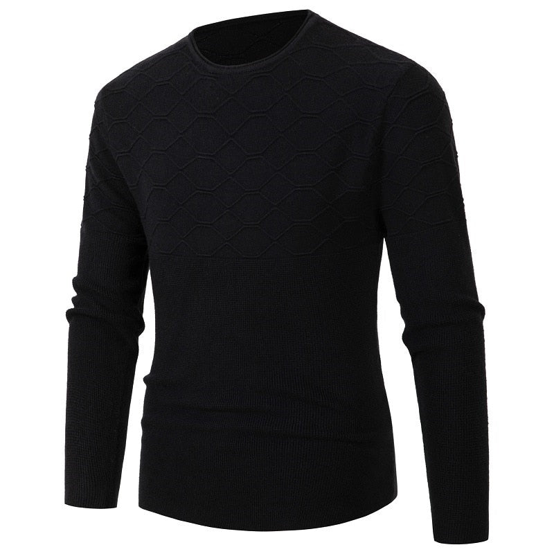Sweater Mens O-Neck Pullover Slim Fit Knittwear Long Sleeved Sweaters Casual Autumn Winter Knitted Male Pullovers