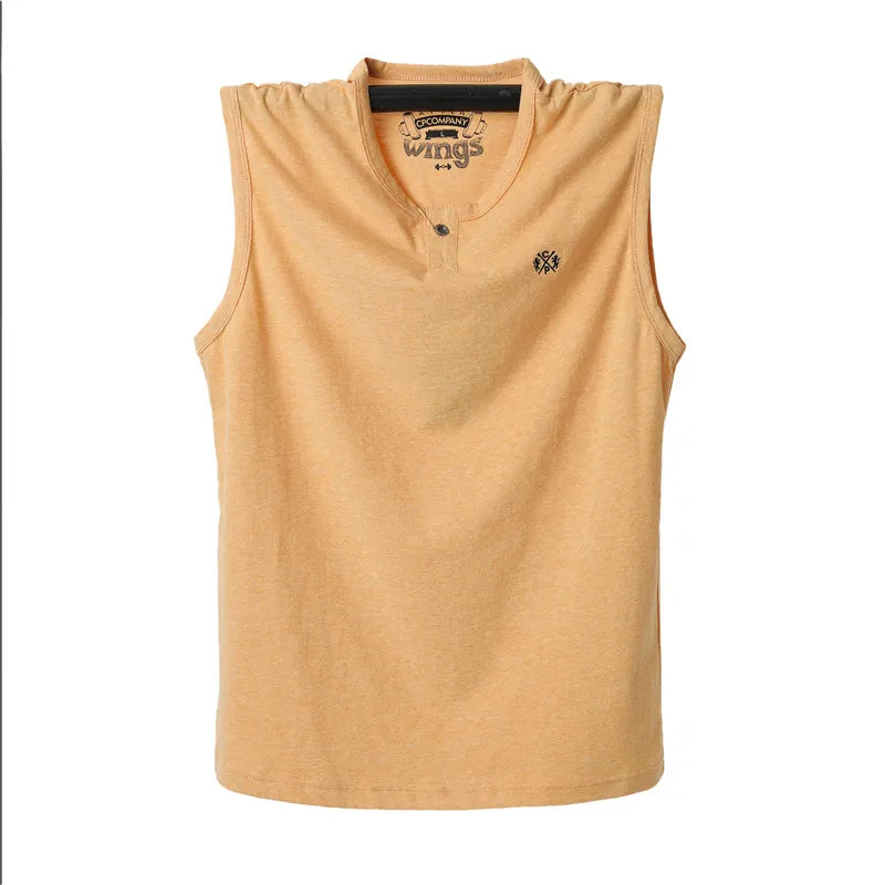 Summer Comfortable Breathable Gym Accessories Tank Tops Men Sleeveless Casual Loose Fat Tees