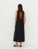 Dress For Women Casual Solid Sleeveless Back Bandage Lace Birthday Dress Long Beach Sundress
