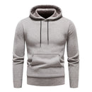 Autumn Winter Hoodies Men Hooded Sweatshirts Men Casual Knitted Pullovers Hooded Streetwear Solid Sports Sweatshirts