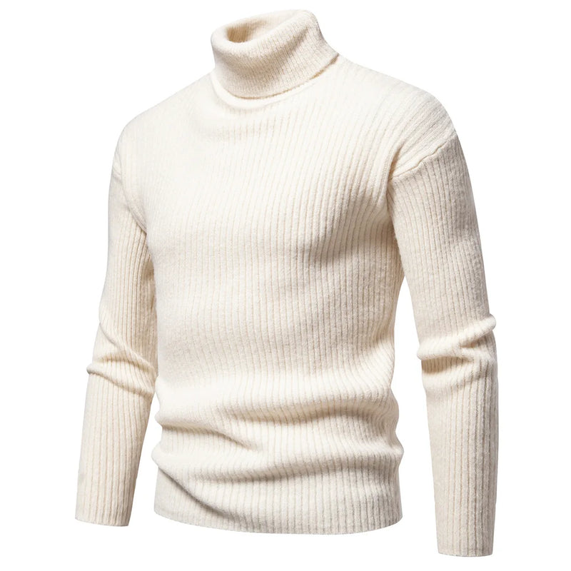 Autumn Winter Sweater Men Pullovers Turtleneck Sweater Warm Pullovers Man Tops