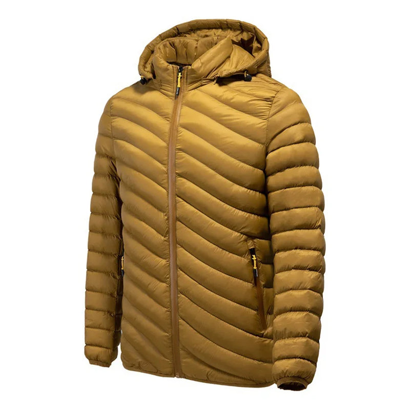 Hooded Men's Winter Jacket Puffer Jacket Autumn Male Coat Quilted Padded Coats  Clothing